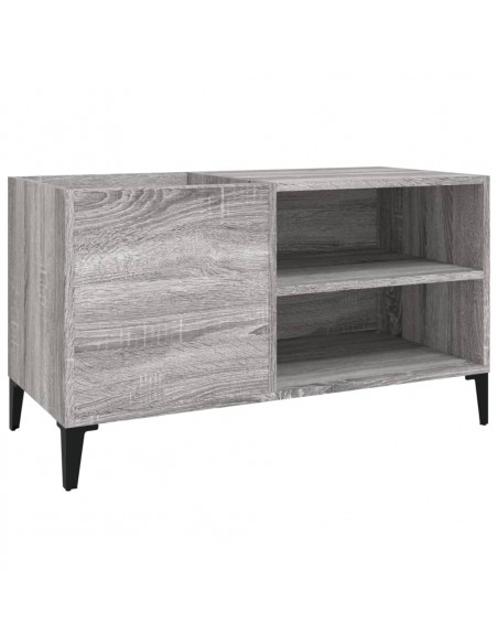 Mobile Porta Dischi Grigio Sonoma 84,5x38x48 Legno Multistrato