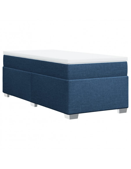 Giroletto a Molle con Materasso Blu 90x190 cm in Tessuto