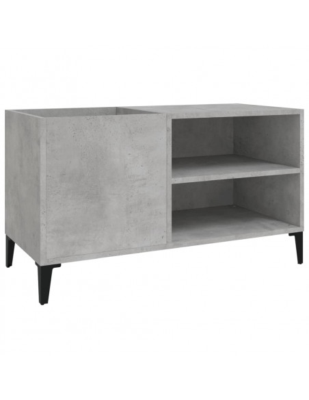 Mobile Porta Dischi Grigio Cemento 84,5x38x48 Legno Multistrato