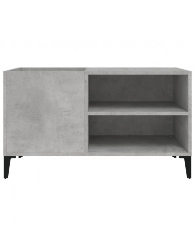 Mobile Porta Dischi Grigio Cemento 84,5x38x48 Legno Multistrato