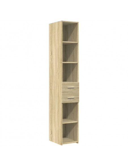 Credenza Rovere Sonoma 30x42,5x185 cm in Legno Multistrato