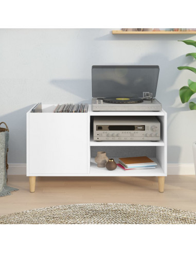 Mobile Porta Dischi Bianco 84,5x38x48 cm in Legno Multistrato