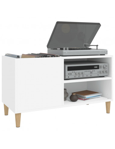Mobile Porta Dischi Bianco 84,5x38x48 cm in Legno Multistrato