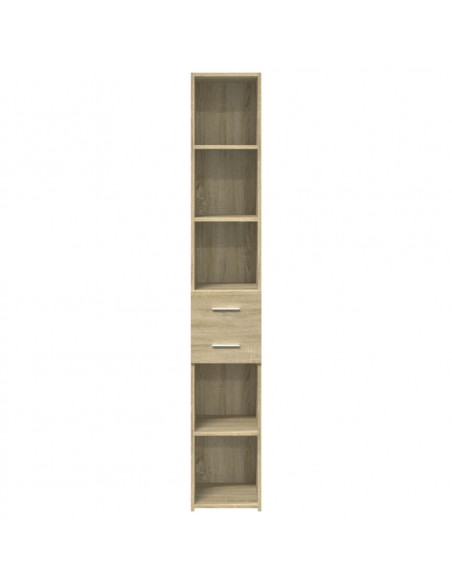 Credenza Rovere Sonoma 30x42,5x185 cm in Legno Multistrato