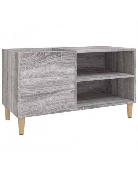 Mobile Porta Dischi Grigio Sonoma 84,5x38x48 Legno Multistrato