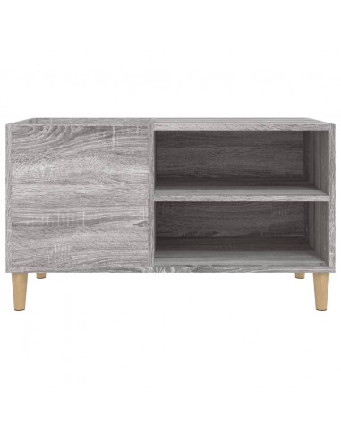 Mobile Porta Dischi Grigio Sonoma 84,5x38x48 Legno Multistrato