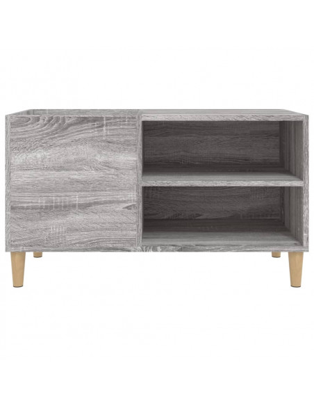 Mobile Porta Dischi Grigio Sonoma 84,5x38x48 Legno Multistrato