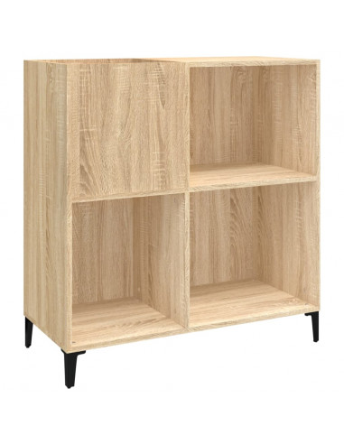 Mobile Porta Dischi Rovere Sonoma 84,5x38x89 Legno Multistrato