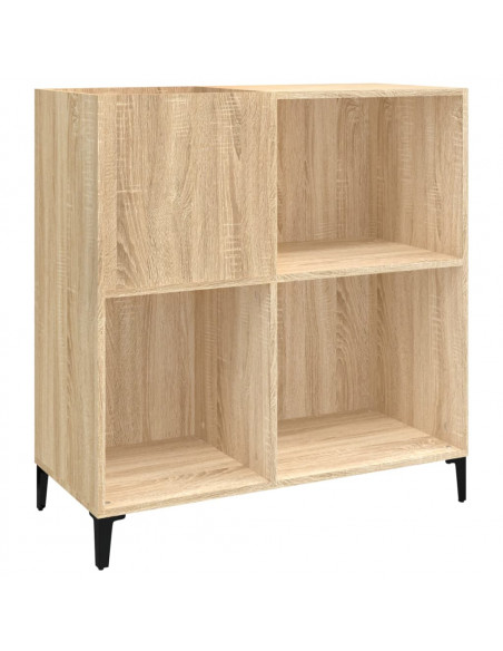 Mobile Porta Dischi Rovere Sonoma 84,5x38x89 Legno Multistrato