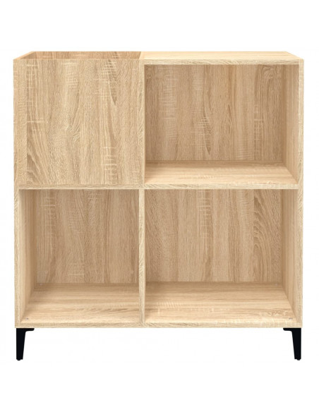Mobile Porta Dischi Rovere Sonoma 84,5x38x89 Legno Multistrato