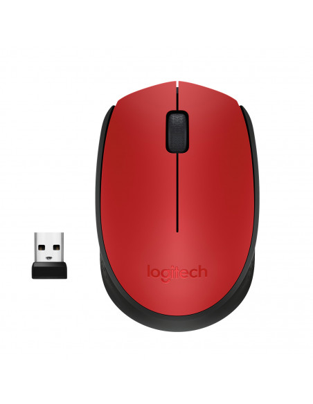 Logitech M171 Red-K mouse Ufficio Ambidestro RF Wireless Ottico 1000 DPI