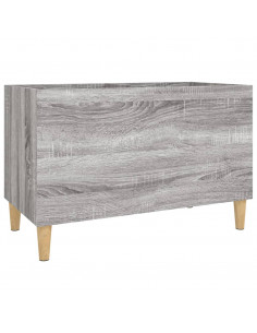Mobile Porta Dischi Grigio Sonoma 74,5x38x48 Legno Multistrato 2