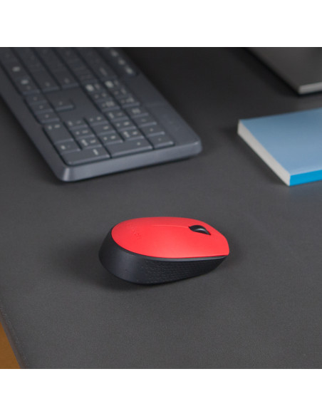 Logitech M171 Red-K mouse Ufficio Ambidestro RF Wireless Ottico 1000 DPI