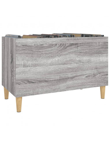 Mobile Porta Dischi Grigio Sonoma 74,5x38x48 Legno Multistrato