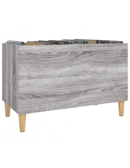 Mobile Porta Dischi Grigio Sonoma 74,5x38x48 Legno Multistrato