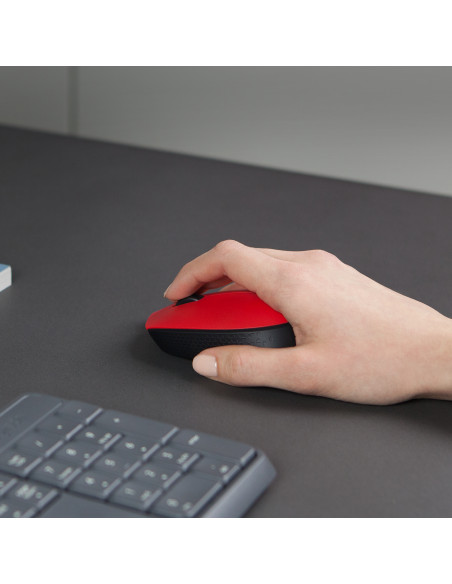Logitech M171 Red-K mouse Ufficio Ambidestro RF Wireless Ottico 1000 DPI