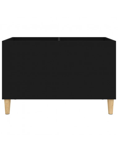 Mobile Porta Dischi Nero 74,5x38x48 cm in Legno Multistrato