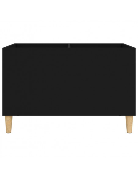 Mobile Porta Dischi Nero 74,5x38x48 cm in Legno Multistrato