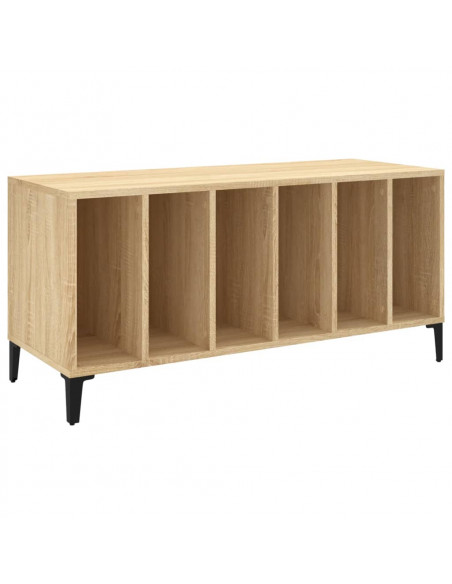Mobile Porta Dischi Rovere Sonoma 100x38x48cm Legno Multistrato