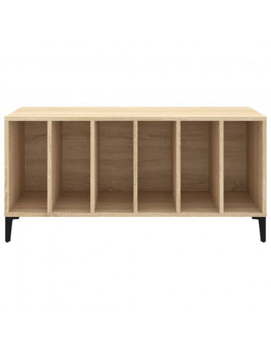 Mobile Porta Dischi Rovere Sonoma 100x38x48cm Legno Multistrato