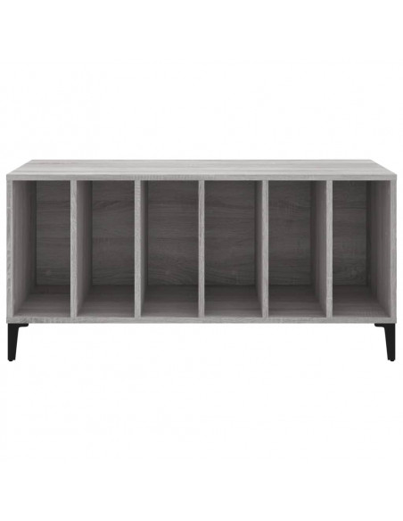 Mobile Porta Dischi Grigio Sonoma 100x38x48cm Legno Multistrato