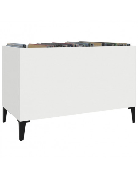 Mobile Porta Dischi Bianco 74,5x38x48 cm in Legno Multistrato