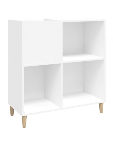 Mobile Porta Dischi Bianco 84,5x38x89 cm in Legno Multistrato