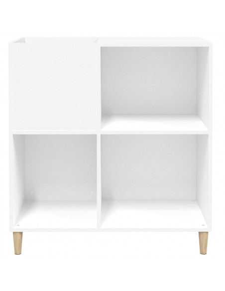 Mobile Porta Dischi Bianco 84,5x38x89 cm in Legno Multistrato
