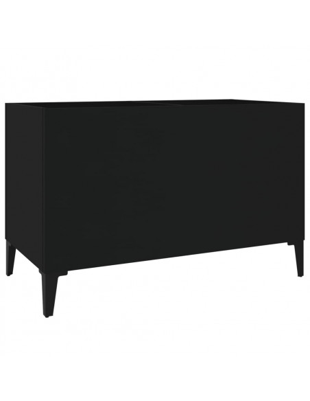 Mobile Porta Dischi Nero 74,5x38x48 cm in Legno Multistrato