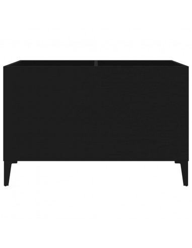 Mobile Porta Dischi Nero 74,5x38x48 cm in Legno Multistrato