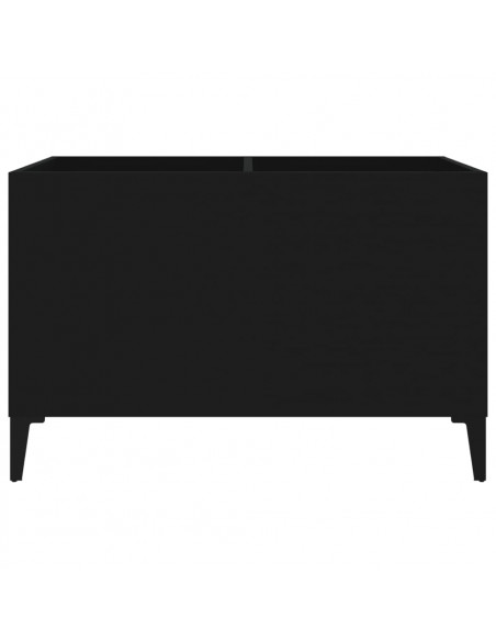 Mobile Porta Dischi Nero 74,5x38x48 cm in Legno Multistrato