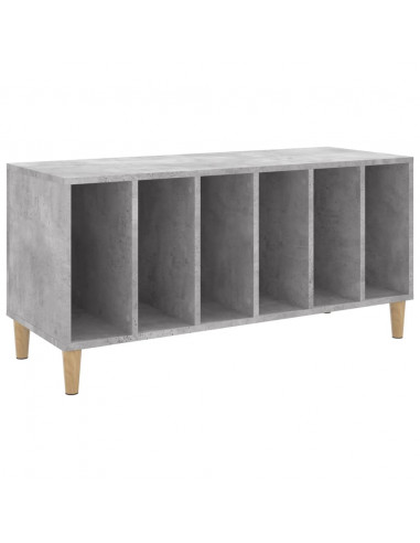 Mobile Porta Dischi Grigio Cemento 100x38x48 Legno Multistrato