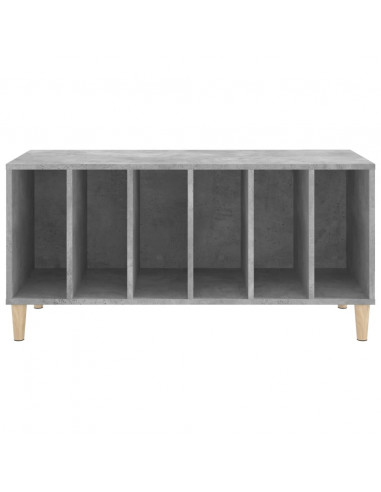 Mobile Porta Dischi Grigio Cemento 100x38x48 Legno Multistrato