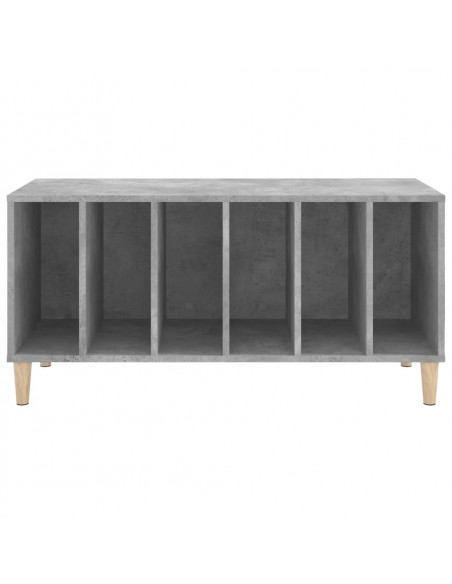 Mobile Porta Dischi Grigio Cemento 100x38x48 Legno Multistrato
