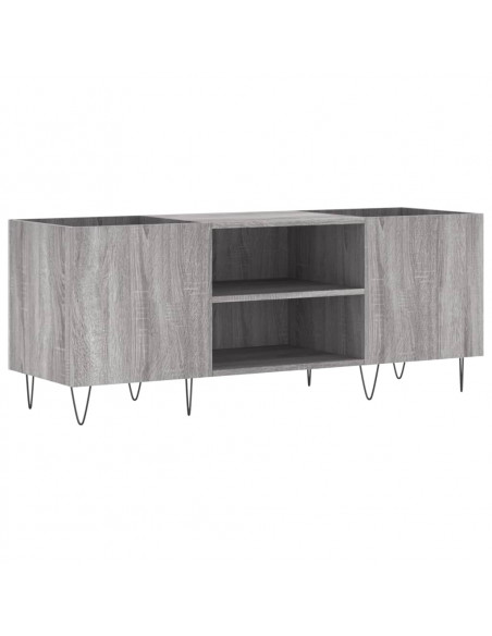 Mobile Porta Dischi Grigio Sonoma 121x38x48cm Legno Multistrato