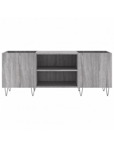 Mobile Porta Dischi Grigio Sonoma 121x38x48cm Legno Multistrato