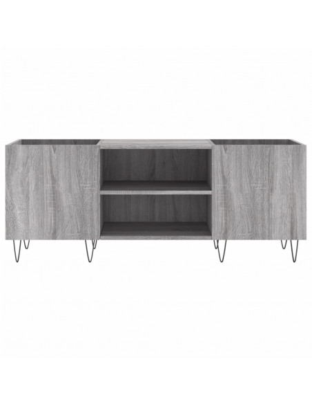 Mobile Porta Dischi Grigio Sonoma 121x38x48cm Legno Multistrato