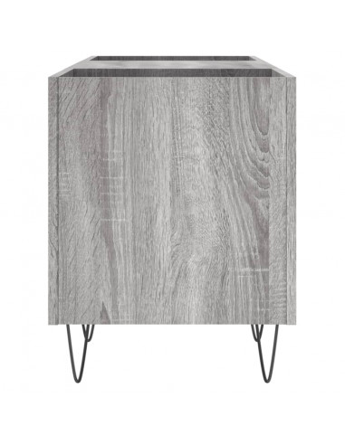 Mobile Porta Dischi Grigio Sonoma 121x38x48cm Legno Multistrato