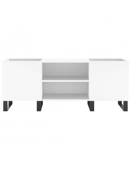 Mobile Porta Dischi Bianco 121x38x48 cm in Legno Multistrato