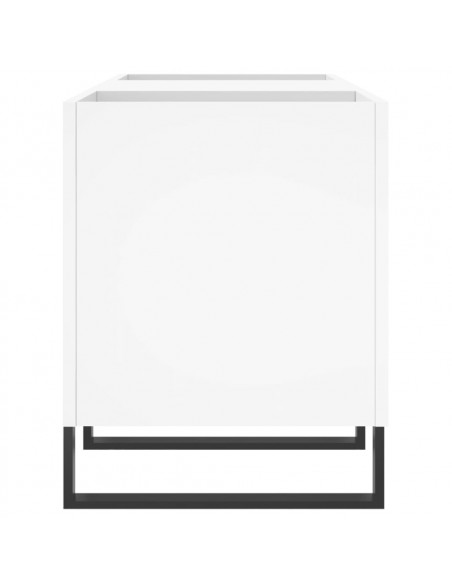 Mobile Porta Dischi Bianco 121x38x48 cm in Legno Multistrato