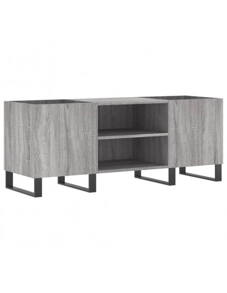 Mobile Porta Dischi Grigio Sonoma 121x38x48cm Legno Multistrato