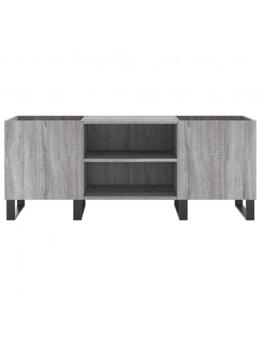 Mobile Porta Dischi Grigio Sonoma 121x38x48cm Legno Multistrato