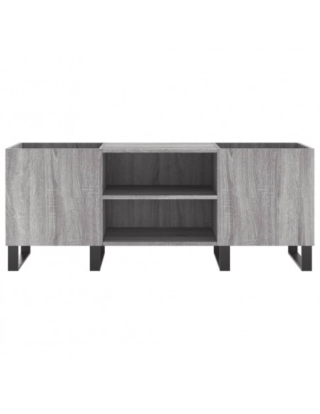 Mobile Porta Dischi Grigio Sonoma 121x38x48cm Legno Multistrato