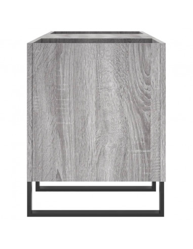 Mobile Porta Dischi Grigio Sonoma 121x38x48cm Legno Multistrato