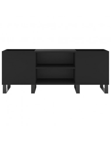 Mobile Porta Dischi Nero 121x38x48 cm in Legno Multistrato