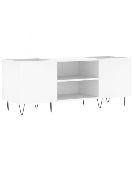 Mobile Porta Dischi Bianco 121x38x48 cm in Legno Multistrato