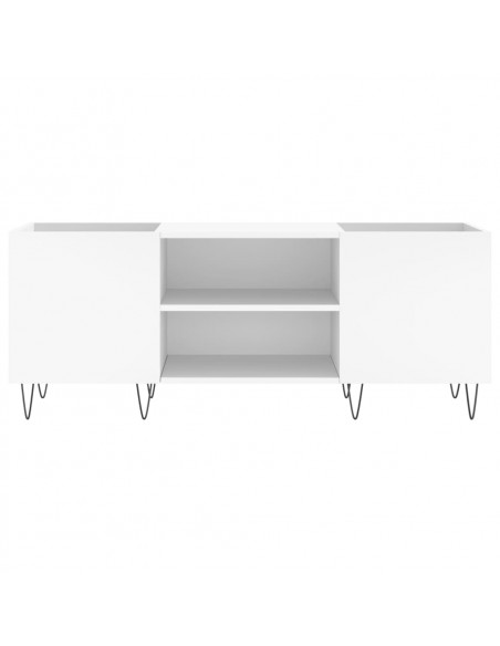 Mobile Porta Dischi Bianco 121x38x48 cm in Legno Multistrato