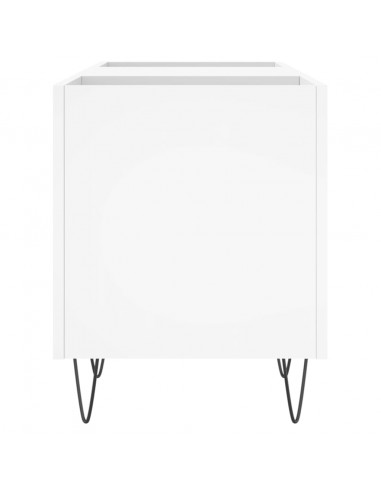 Mobile Porta Dischi Bianco 121x38x48 cm in Legno Multistrato