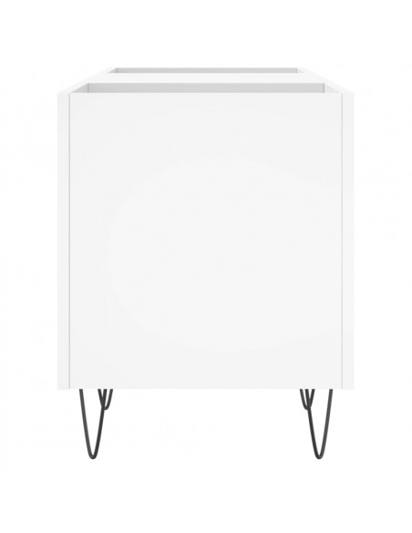 Mobile Porta Dischi Bianco 121x38x48 cm in Legno Multistrato