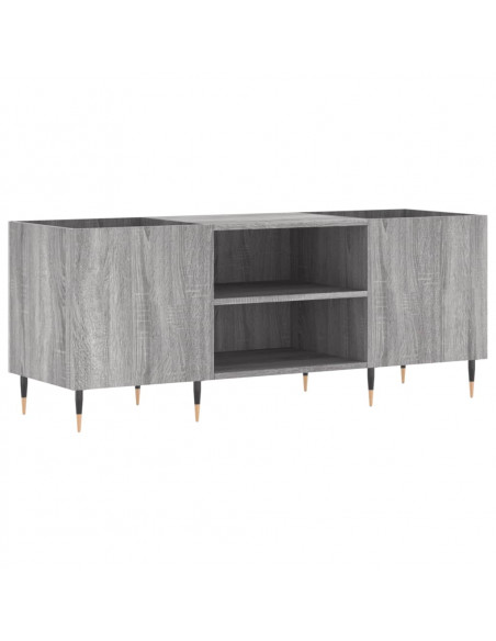Mobile Porta Dischi Grigio Sonoma 121x38x48cm Legno Multistrato
